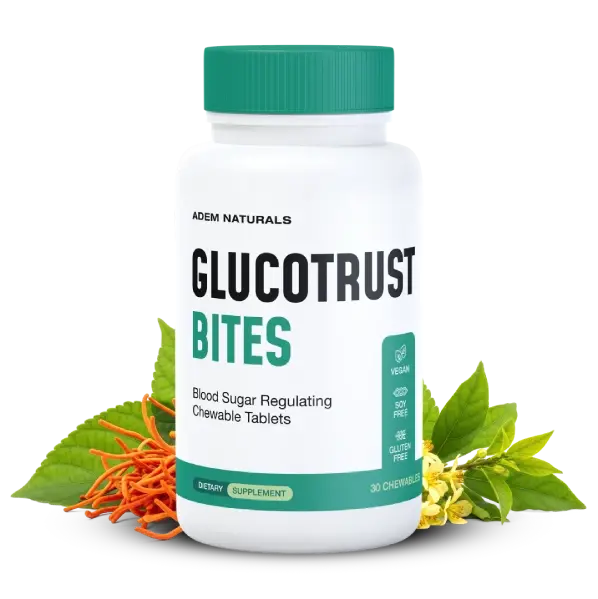 GlucoTrust Bites Supplement Bottle